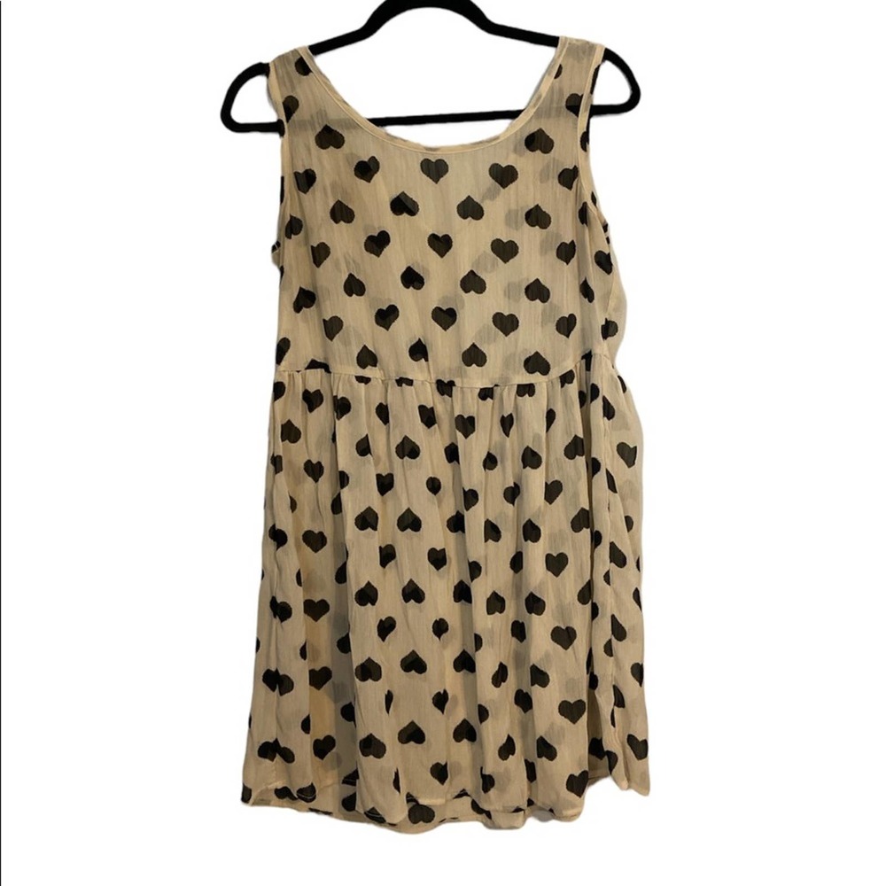 BeBop Size M Sheer Dress with Hearts